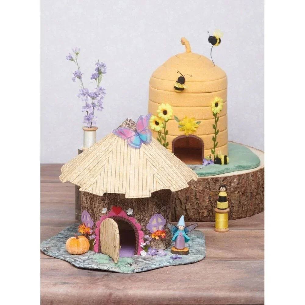 Simplicity PATTERN S9839 Fabric Critter Houses & Peg Doll Accessories New Uncut